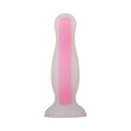 Evolved Luminous Glow in the Dark Dual Density Silicone Anal Plug Clear/Pink Small - Fantasies Boutique