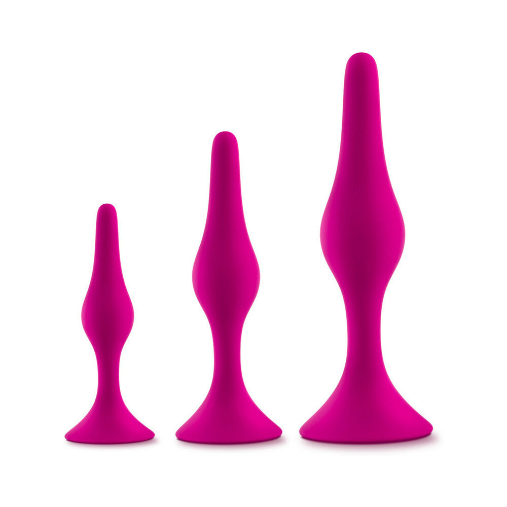 Blush Luxe 3-Piece Silicone Beginner Plug Kit Pink - Fantasies Boutique