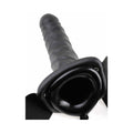 Fetish Fantasy Series 8 in. Vibrating Hollow Strap-On Black - Fantasies Boutique