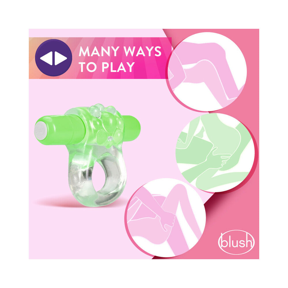 Play with Me Teaser Vibrating C-Ring Green - Fantasies Boutique