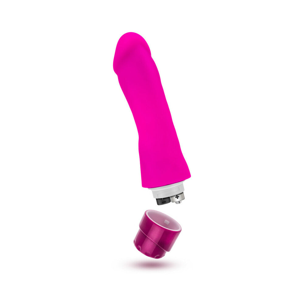 Luxe Marco 7.75 in. Silicone Vibrating Dildo Pink - Fantasies Boutique