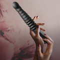 Temptasia Lazarus Rechargeable 10 in. Silicone Thrusting Dildo Black - Fantasies Boutique