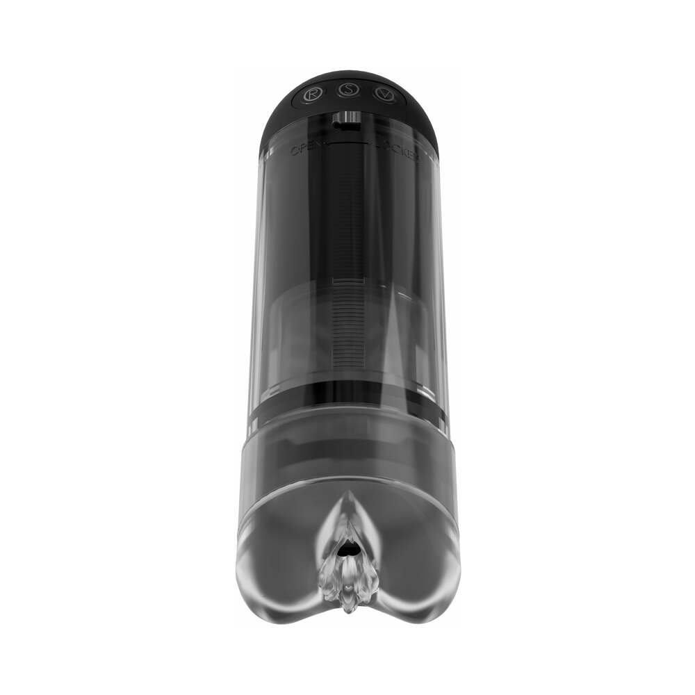 PDX Elite Extender Pro Rechargeable Vibrating Penis Pump Clear/Black - Fantasies Boutique