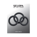 Selopa 3 Ring Circus Cock Ring Set Silicone Black - Fantasies Boutique