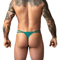 Male Power Ripple Micro V String Teal L/XL