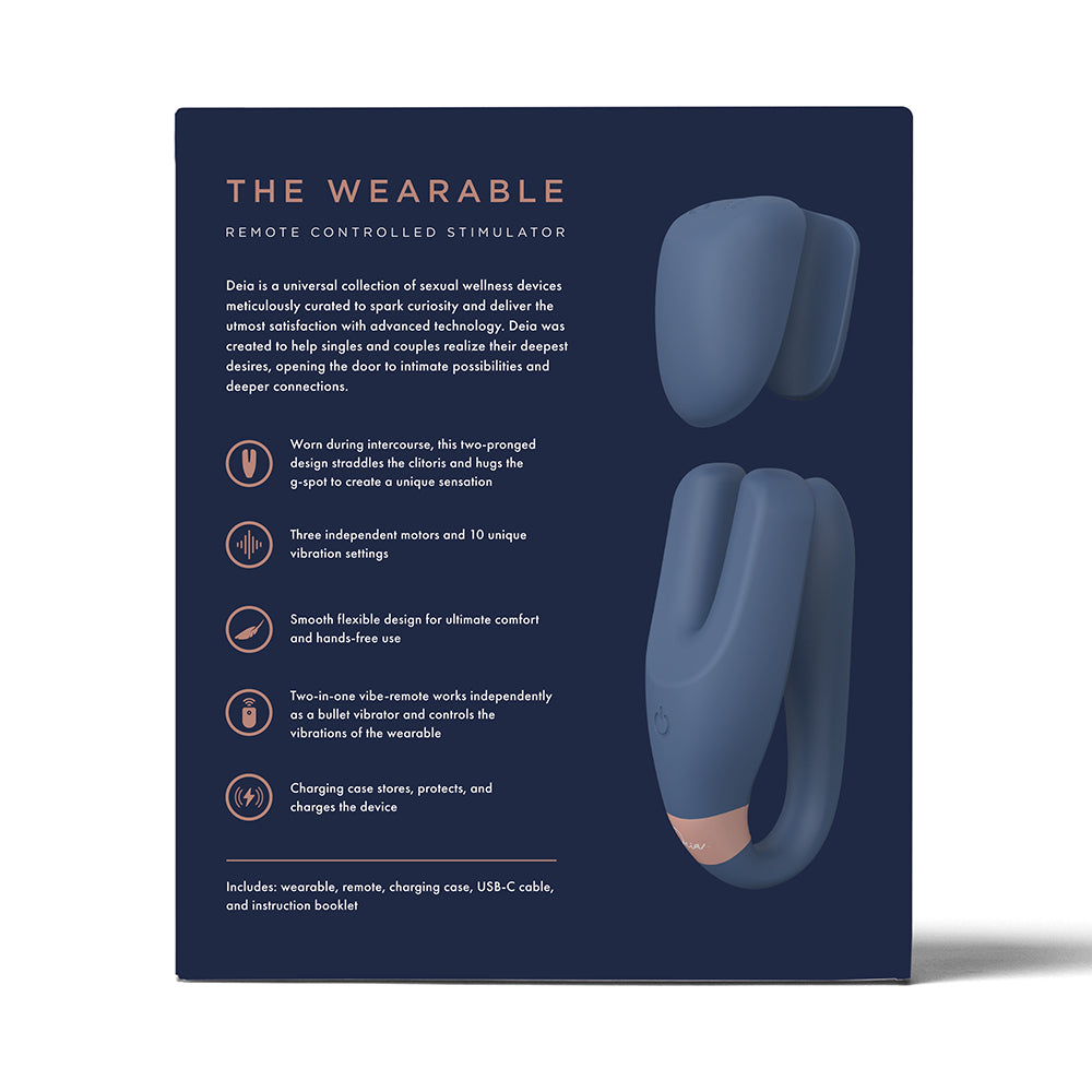 Deia The Wearable Remote-Controlled Stimulator Silicone Blue - Fantasies Boutique