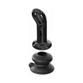 Icicles No. 84 Vibrating Curved Glass Massager With Suction Cup Black - Fantasies Boutique