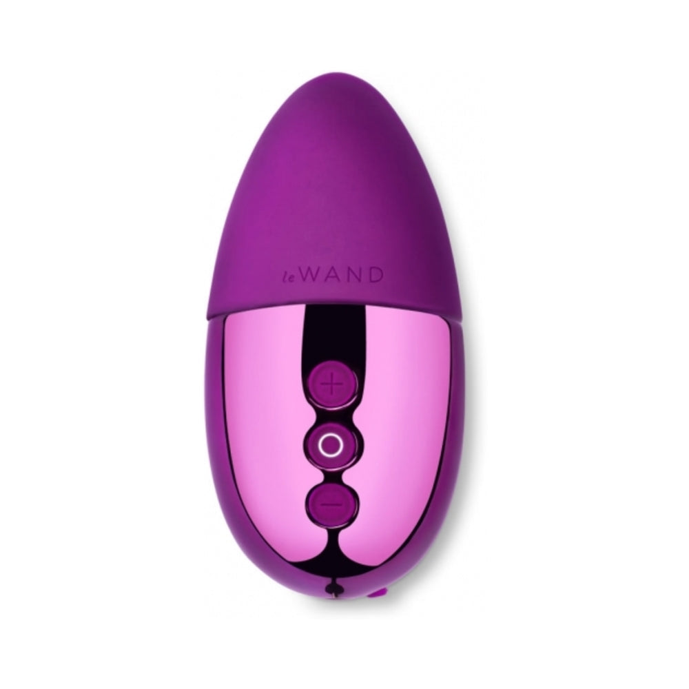 Le Wand Chrome Point Rechargeable Silicone Mini Vibrator Dark Cherry - Fantasies Boutique
