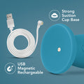 Impressions Miami Rechargeable Silicone 6.5 in. Vibrating Dildo Teal