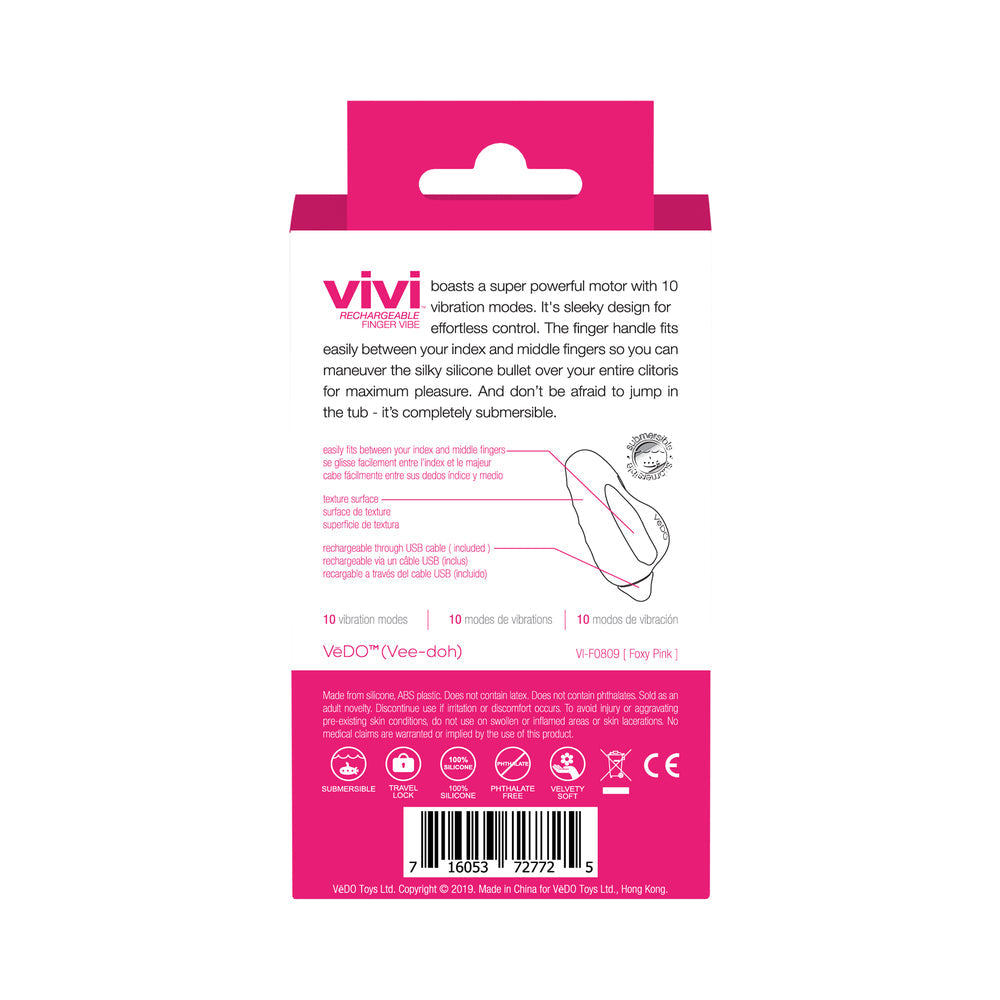 Vedo Vivi Finger Vibe Foxy Pink - Fantasies Boutique