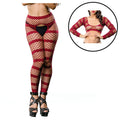 Burgandy Stripes  Crotchless Legging Packaging Box - Fantasies Boutique