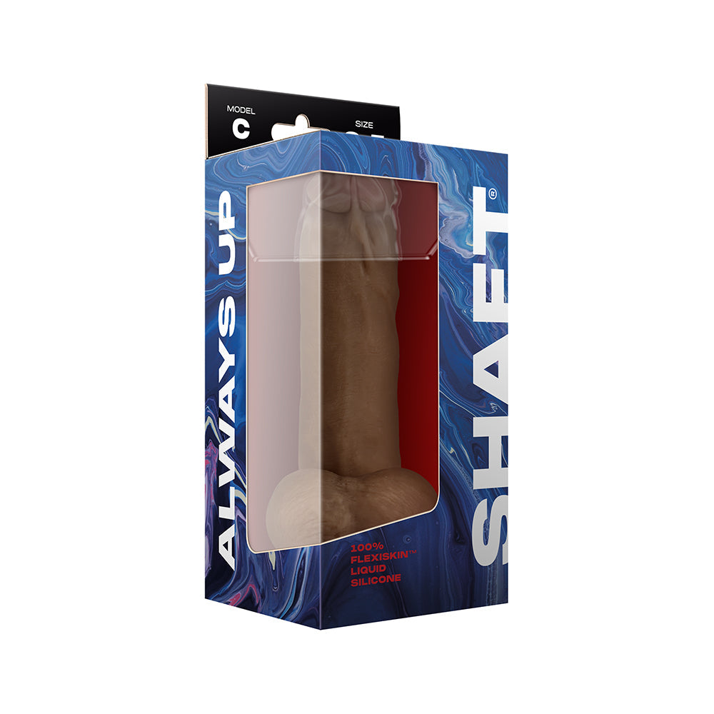 Shaft Model C: 8.5 in. Dual Density Silicone Dildo with Balls Oak - Fantasies Boutique