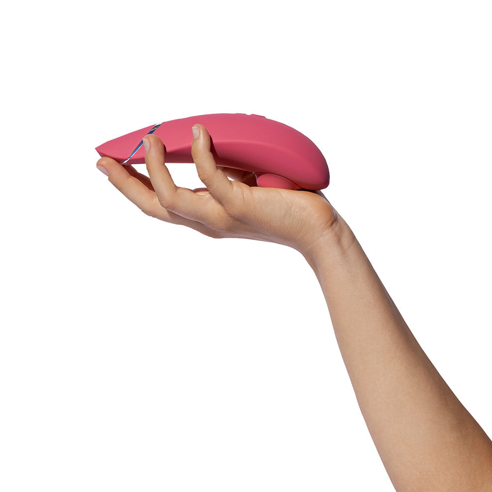 Womanizer Premium 2 Rechargeable Silicone Luxurious Pleasure Air Clitoral Stimulator Raspberry - Fantasies Boutique