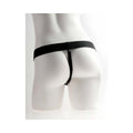 Fetish Fantasy Series Rechargeable Vibrating 6 in. Hollow Strap-On With Balls Tan/Black - Fantasies Boutique