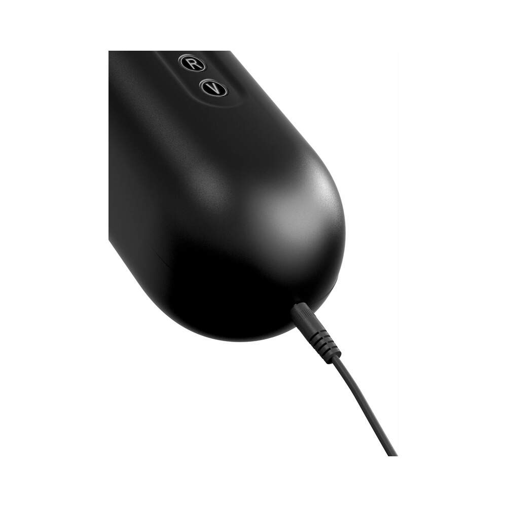 PDX Elite Moto Blower Rechargeable Thrusting Vibrating Suction Masturbator Clear/Black - Fantasies Boutique