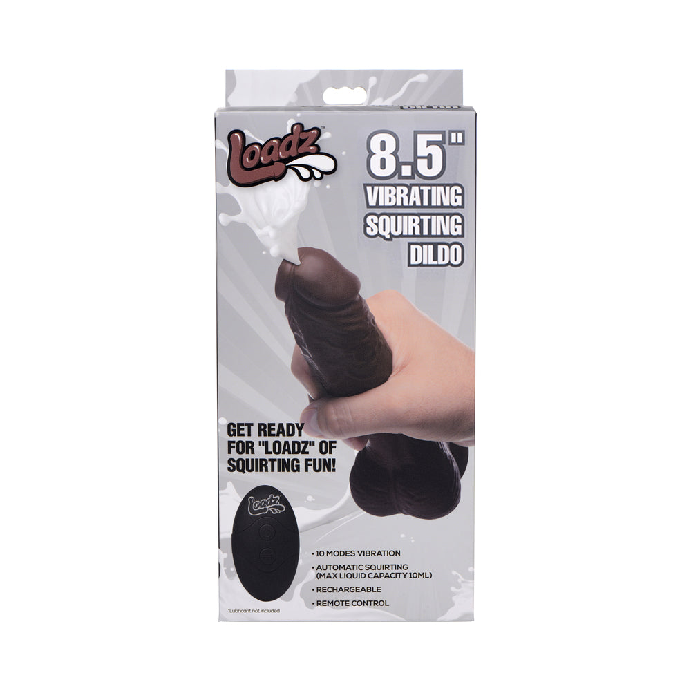 Loadz 8.5 in. Squirting Dildo Dark