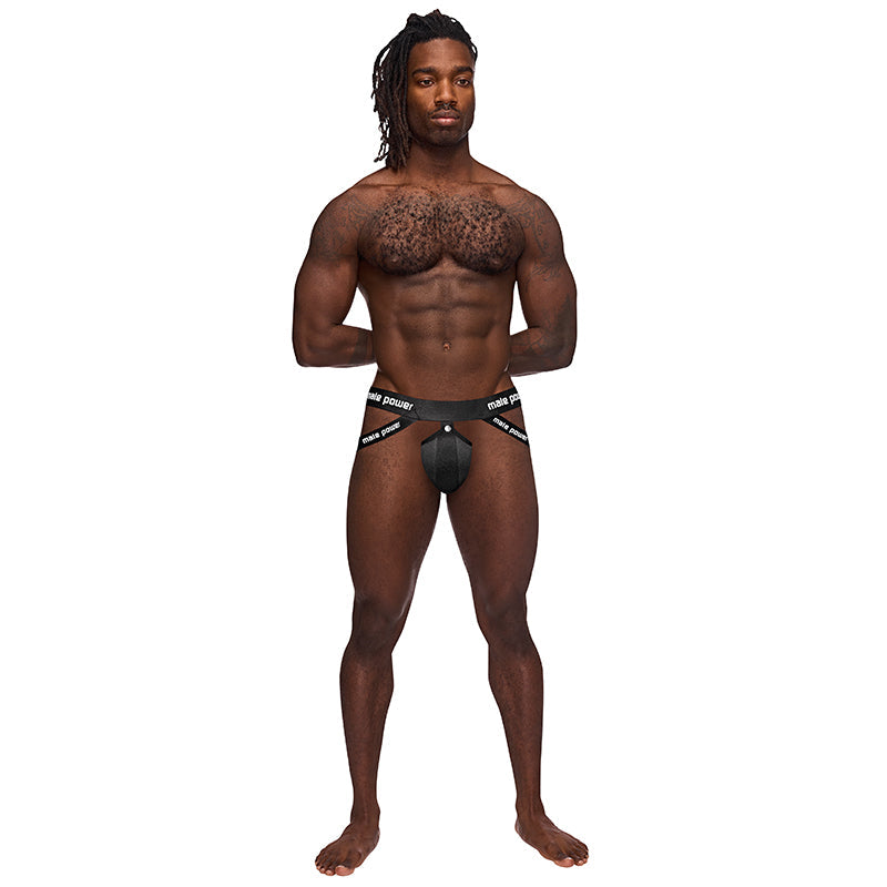 Male Power The Helmet Helmet Jock Black L/XL - Fantasies Boutique
