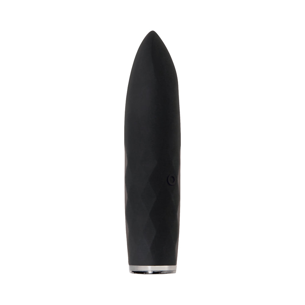 Evolved On The Spot Light-Up Rechargeable Silicone Bullet Vibrator Black - Fantasies Boutique