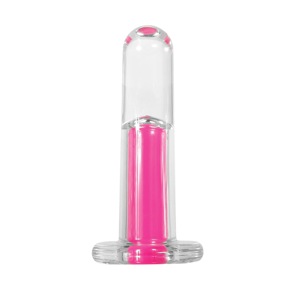 Gender X Pink Paradise Rechargeable Remote-Controlled Vibrating Curved Anal Plug Clear/Pink - Fantasies Boutique