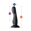 Impressions Amsterdam Rechargeable Silicone 6.5 in. Vibrating Dildo Black