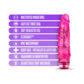 B Yours Vibe 3 Realistic 7.75 in. Vibrating Dildo Pink - Fantasies Boutique