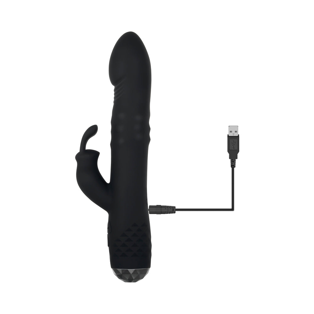 Evolved Bodacious Bunny Rechargeable Silicone Rabbit Vibrator Black - Fantasies Boutique