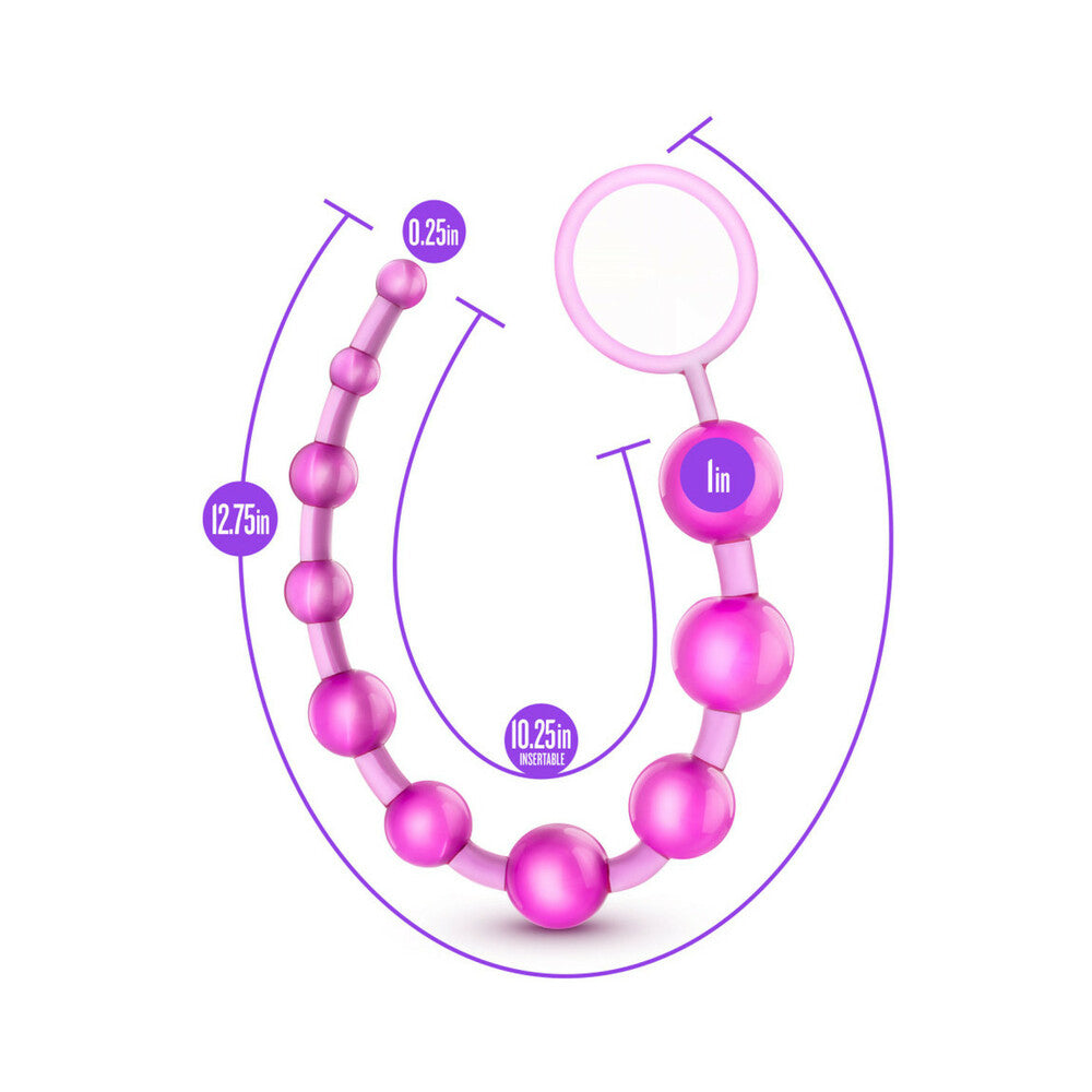 Blush B Yours Basic Beads 12.75 in. Pink - Fantasies Boutique