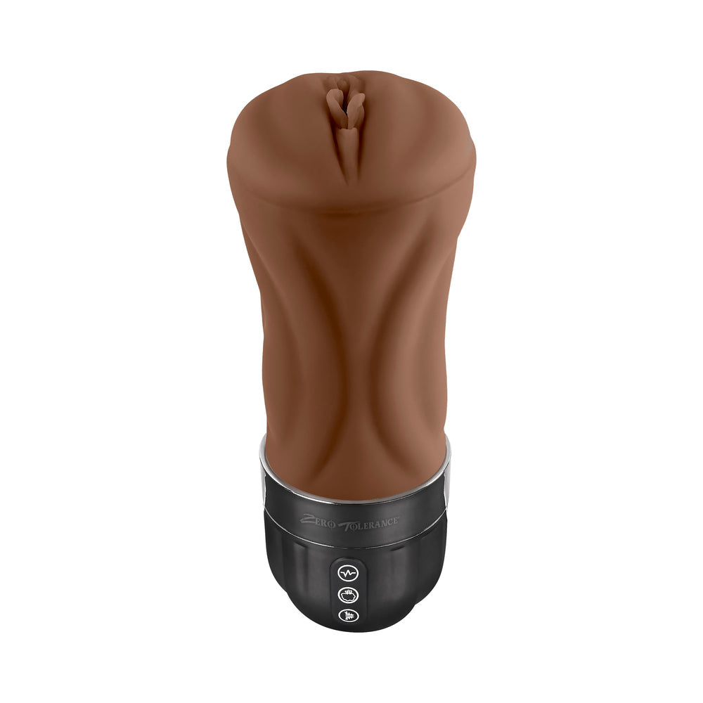 Zero Tolerance Tight Lipped Rechargeable Stroker with Suction Dark - Fantasies Boutique