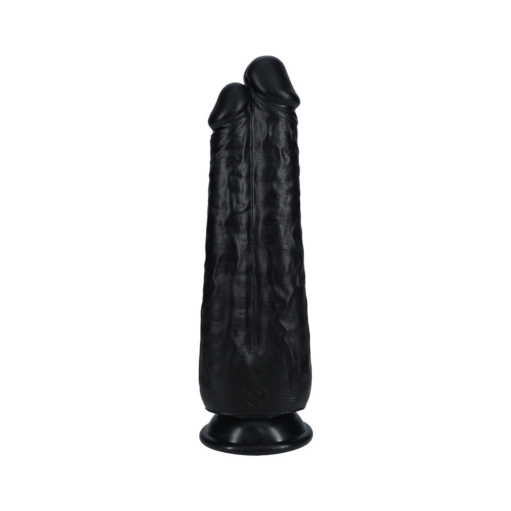 RealRock Two in One 9 in. / 10 in. Dildo Black - Fantasies Boutique