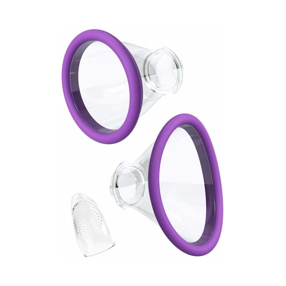 Pipedream Fantasy For Her Her Ultimate Pleasure Dual-Ended Vibrator With Licking Suction Purple - Fantasies Boutique