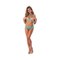Magic Silk Soft Petals Cupless Bra and Split Crotch Panty Set Aqua S/M - Fantasies Boutique