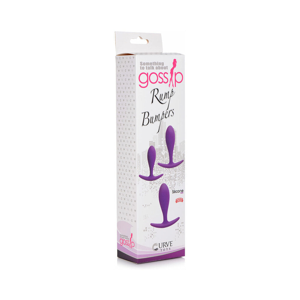 Gossip Rump Bumpers 3-Piece Silicone Anal Plug Training Set Violet - Fantasies Boutique