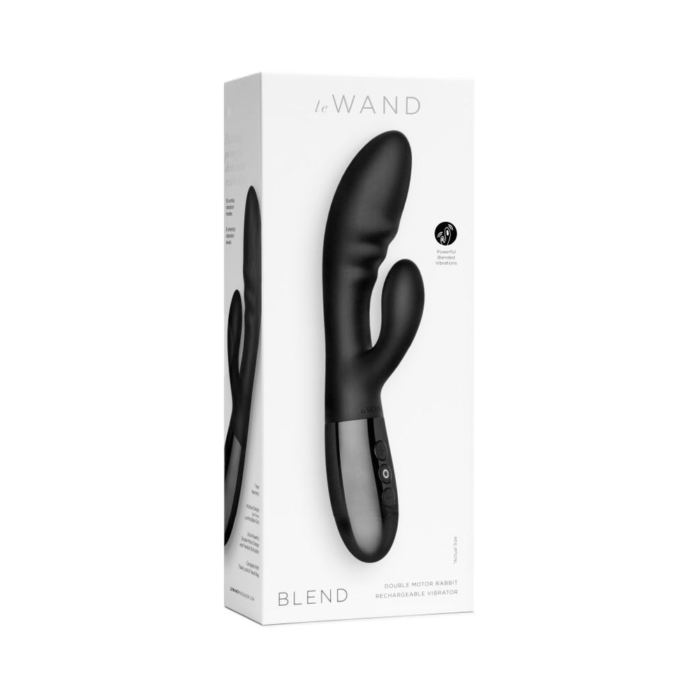 Le Wand Blend Rechargeable Double-Motor Silicone Rabbit Vibrator Black - Fantasies Boutique
