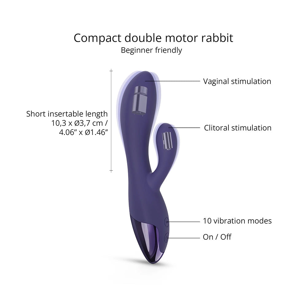Love to Love Funky Bunny Baby Rabbit Vibrator Midnight Indigo - Fantasies Boutique