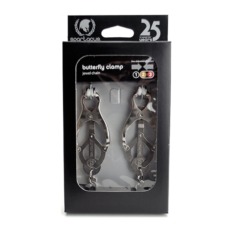Lite Line Nipple Clamps With Curbed Chain - Fantasies Boutique