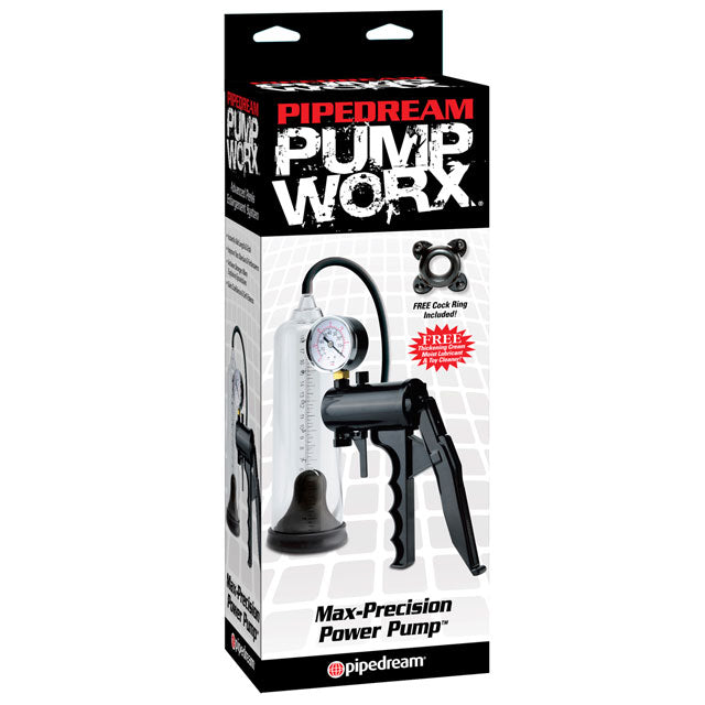 Pump Worx Max-Precision Power Pump Clear/Black - Fantasies Boutique