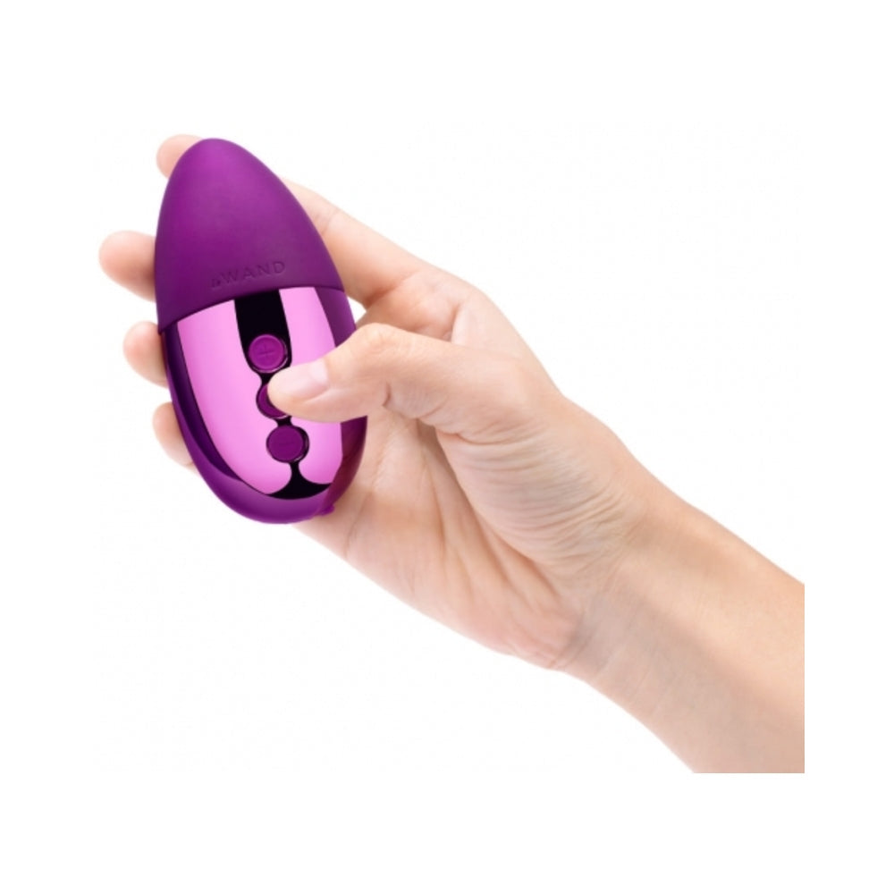 Le Wand Chrome Point Rechargeable Silicone Mini Vibrator Dark Cherry - Fantasies Boutique