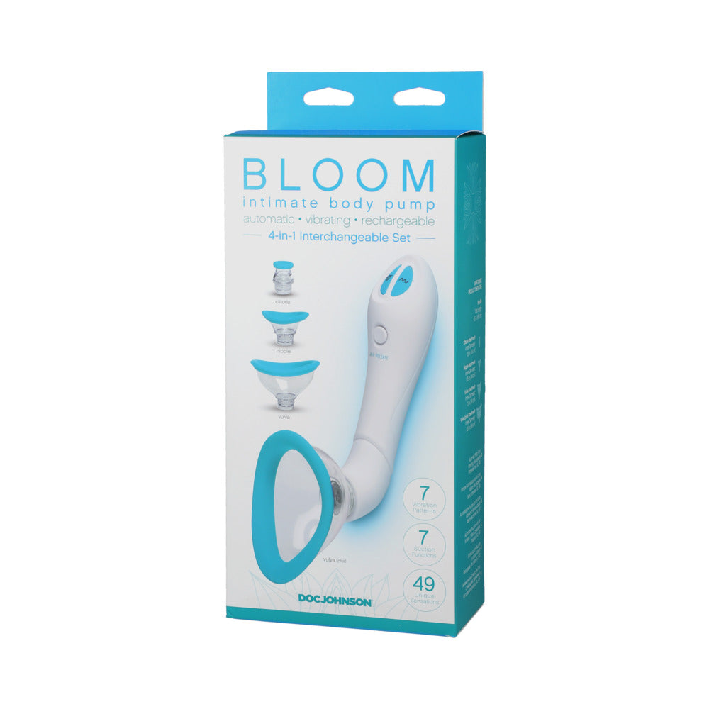 Bloom - Intimate Body Pump - Automatic - Vibrating - Rechargeable Blue/White - Fantasies Boutique