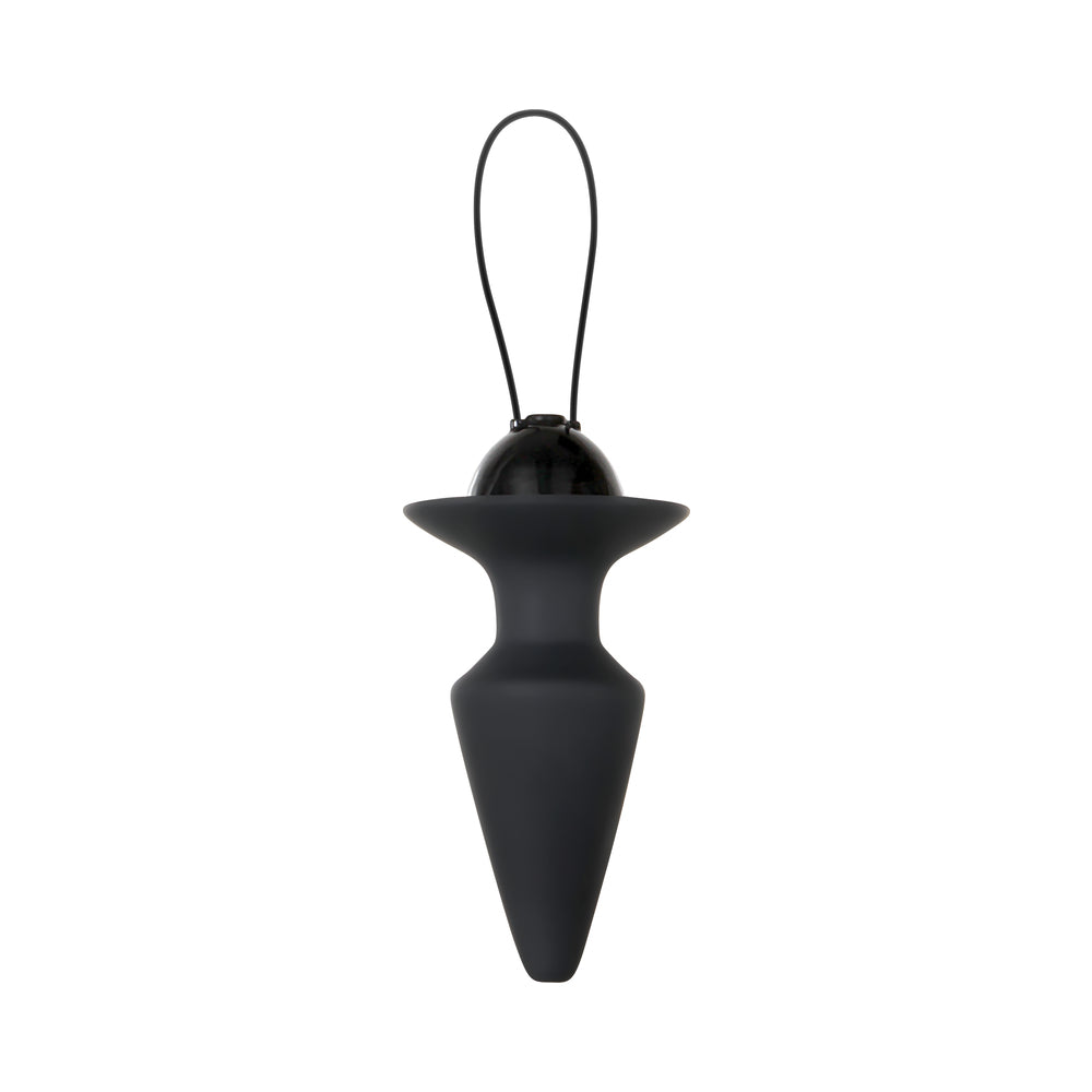 Evolved Plug & Play Rechargeable Remote-Controlled Vibrating Silicone Anal Plug Black - Fantasies Boutique