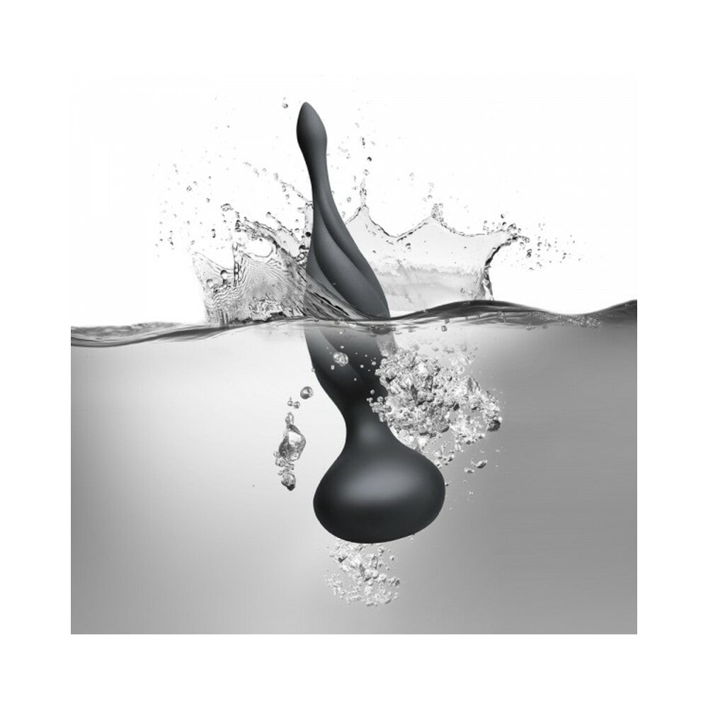 Petite Sensations Discover Silicone Anal Vibrator Black - Fantasies Boutique