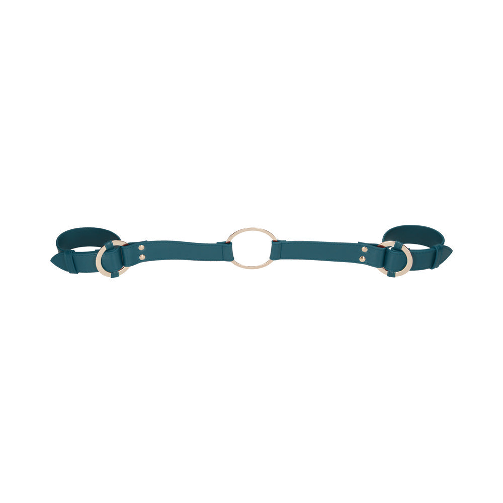 Ouch! Halo Ringed Handcuffs With Connector Green - Fantasies Boutique