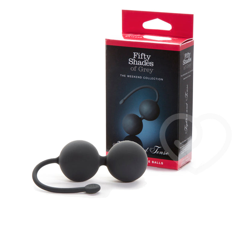 Fifty Shades of Grey Weekend Collection Tighten and Tense Silicone Jiggle Balls Black - Fantasies Boutique