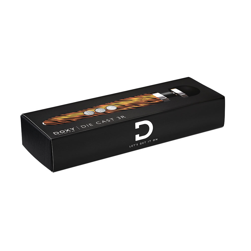 Doxy Die Cast 3R Rechargeable Compact Wand Vibrator Tiger - Fantasies Boutique