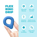 b-Vibe Flex Ring Drip Silicone C-Ring Blue