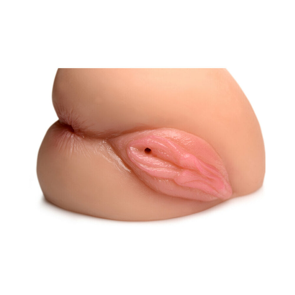 Curve Toys Mistress Juicy Taylor Dual Entry Sidesaddle Masturbator Light - Fantasies Boutique