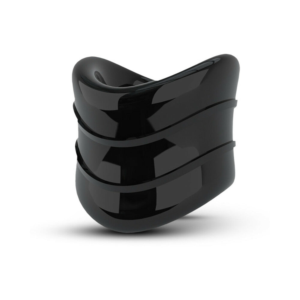 Blush Stay Hard Beef Ball Stretcher Snug X Long 1 in. Black - Fantasies Boutique