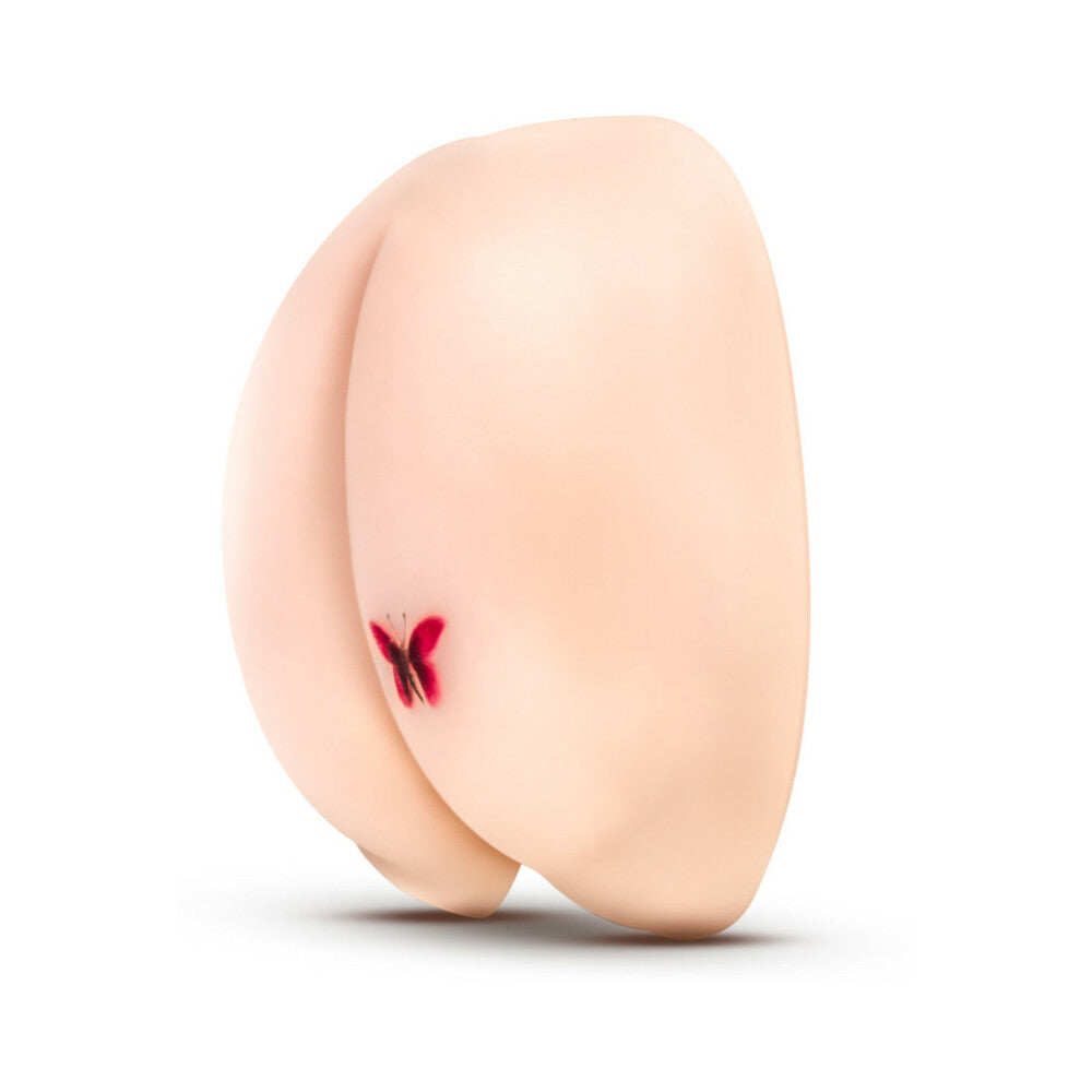 X5 Men Vibrating Rear Ecstasy Remote-Controlled Dual Entry Masturbator Beige - Fantasies Boutique