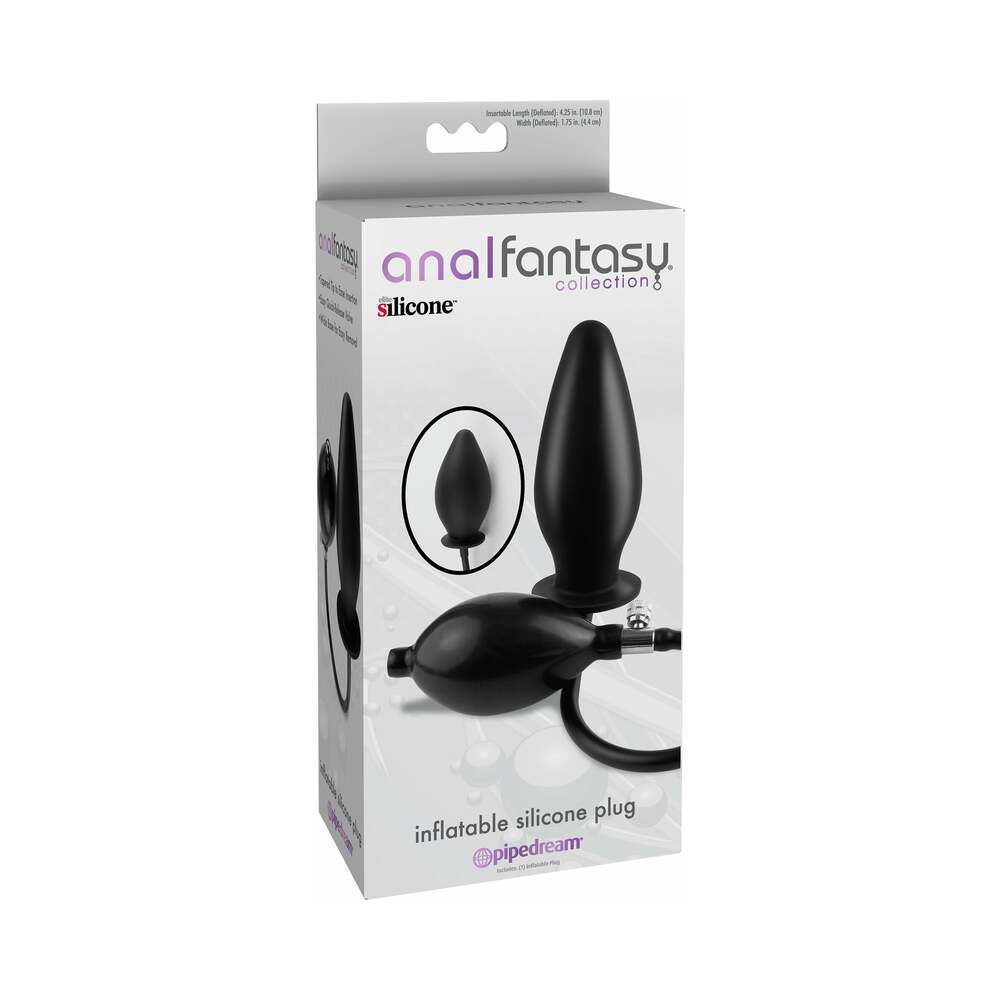 Pipedream Anal Fantasy Collection Inflatable Silicone Plug Black - Fantasies Boutique