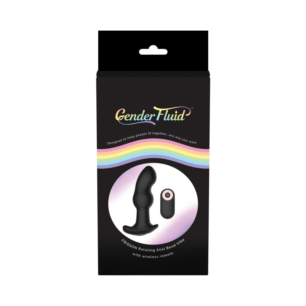 Gender Fluid Frisson Anal Vibe With Remote Silicone Black - Fantasies Boutique