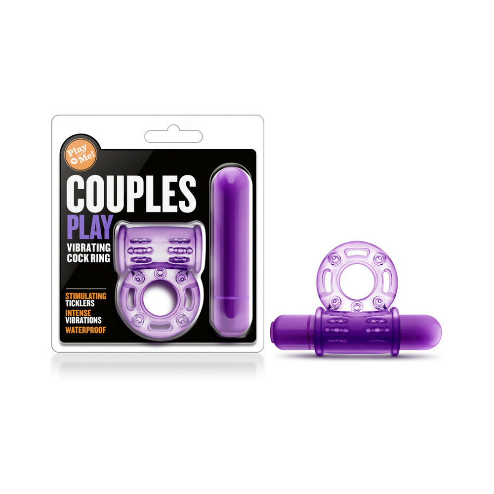 Play with Me Couples Play Vibrating Cockring Purple - Fantasies Boutique